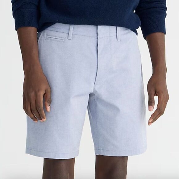 J. Crew Tech Oxford Shorts in Sky blue NWT size 36/9 - Picture 1 of 16